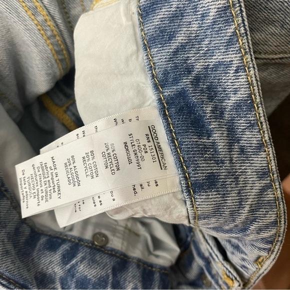 Good American 90s Duster High Rise Crop Straight Jeans - Picture 6 of 7